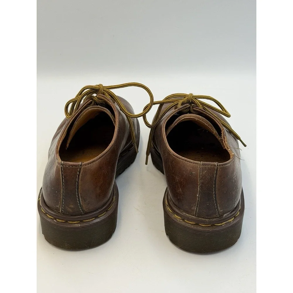 Vintage Dr Martens Made England 4 Eye Oxford Shoes Brown Leather UK 5